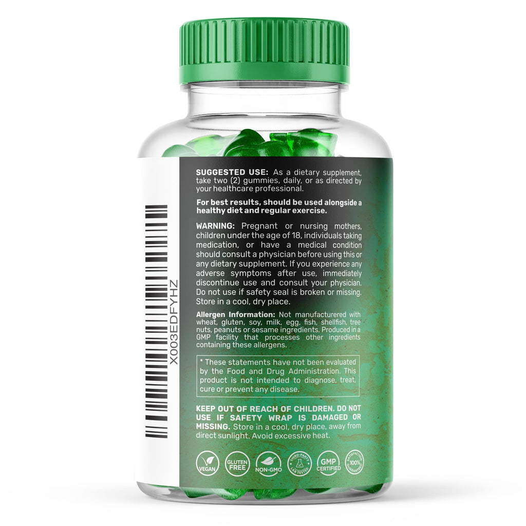 WELLNESS LABSRX Sea Moss Gummies, 3200mg Irish Sea Moss Mixed Berry Flavor with Maximum Potency Bladderwrack and Burdock Root - Supports Skin, Energy and Immunity - 180 Count - TrustMedUSA
