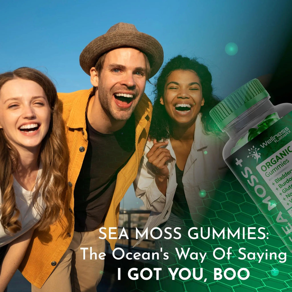 WELLNESS LABSRX Sea Moss Gummies, 3200mg Organic Seamoss, Irish Sea Moss - TrustMedUSA