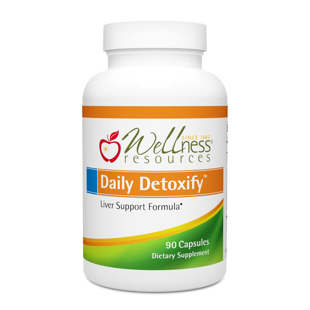 Wellness Resources Daily Detoxify with Silymarin, Dandelion, RA Lipoic Acid, NAC, Chlorella and More for Liver Support and Comprehensive Detoxification (90 Capsules) - Maple Wellness Supplements