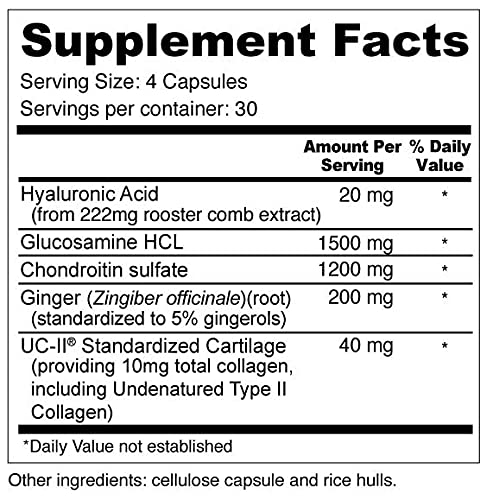 Wellness Resources JointAll - Joint Support Supplement with Natural Hyaluronic Acid, UC-II Collagen, Glucosamine, Chondroitin for Joint Strength and Comfort (120 Capsules) … - TrustMedUSA