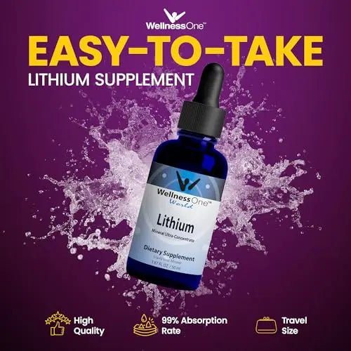 WellnessOne Liquid Lithium Supplements - Ionic Lithium Supplement Liquid - TrustMedUSA