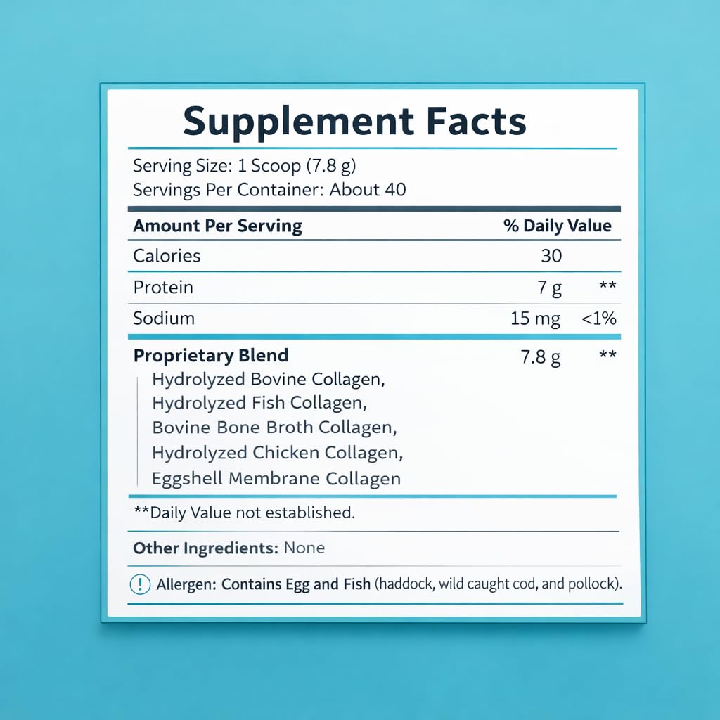WellPath Multi Collagen Peptides Powder for Women | Renew Multi Collagen Protein for Hair, Nails, Skin | Hydrolyzed Bovine, Marine, & Chicken Sources | Types I, II, III, V, X | 11 oz | 40 Servings - Maple Wellness Supplements