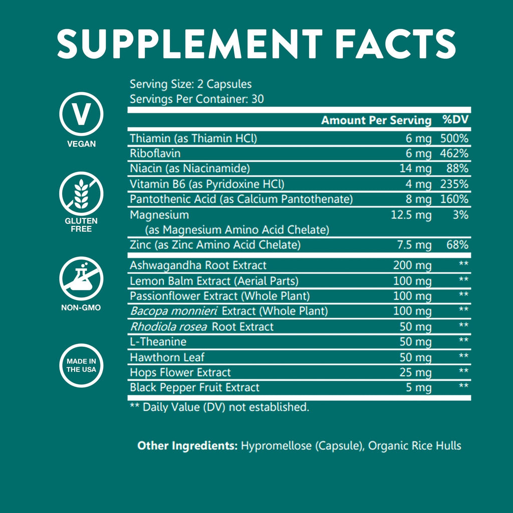 WellPath Zen Stress Relief Supplement + Mood Support | Calm, Stress & Energy Support | Ashwagandha Root, Rhodiola Rosea, L-Theanine, Lemon Balm | Herbal Capsules, 60 Ct - TrustMedUSA