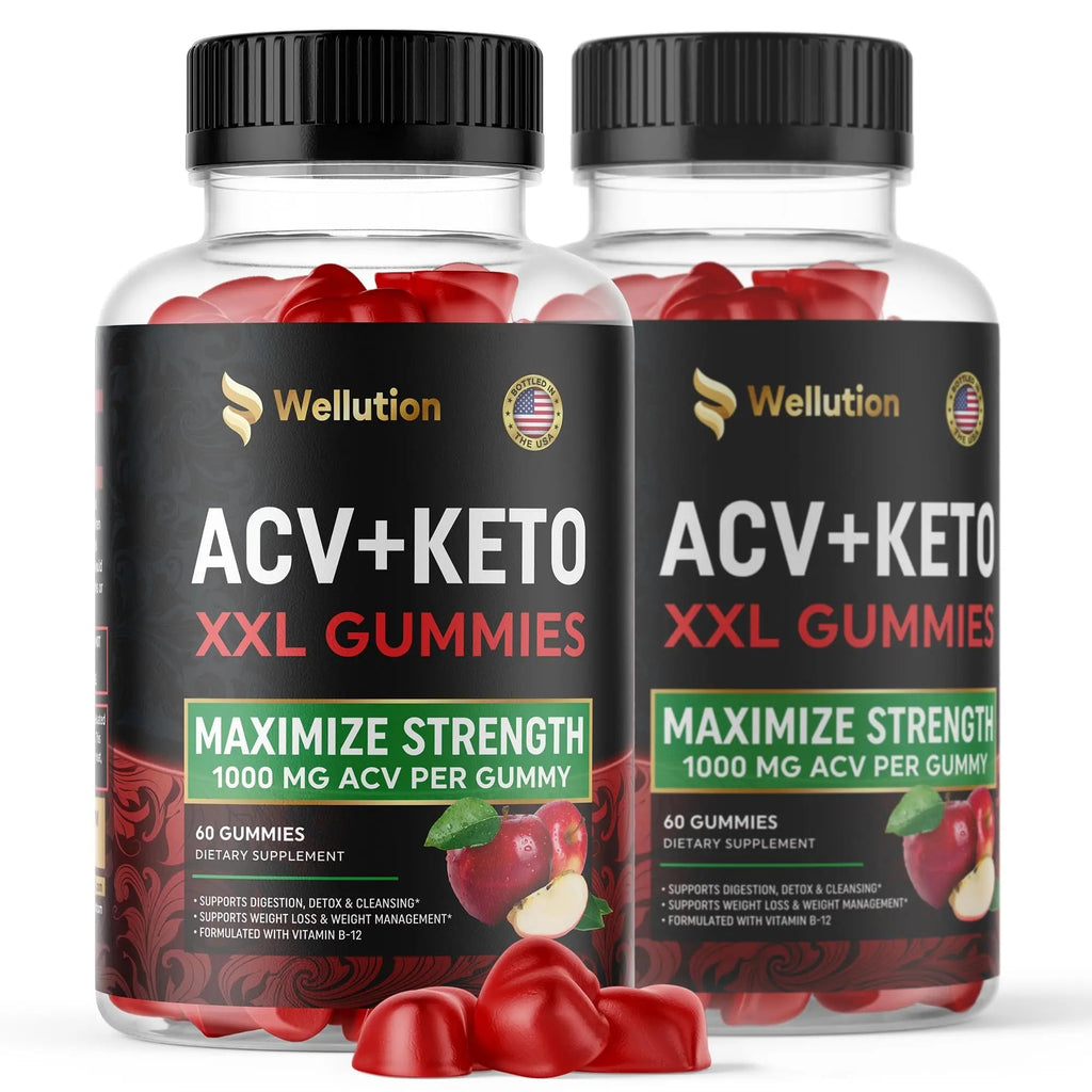 WELLUTION Apple Cider Vinegar 120 XXL Gummies - Support Digestion & Weight Management… - TrustMedUSA