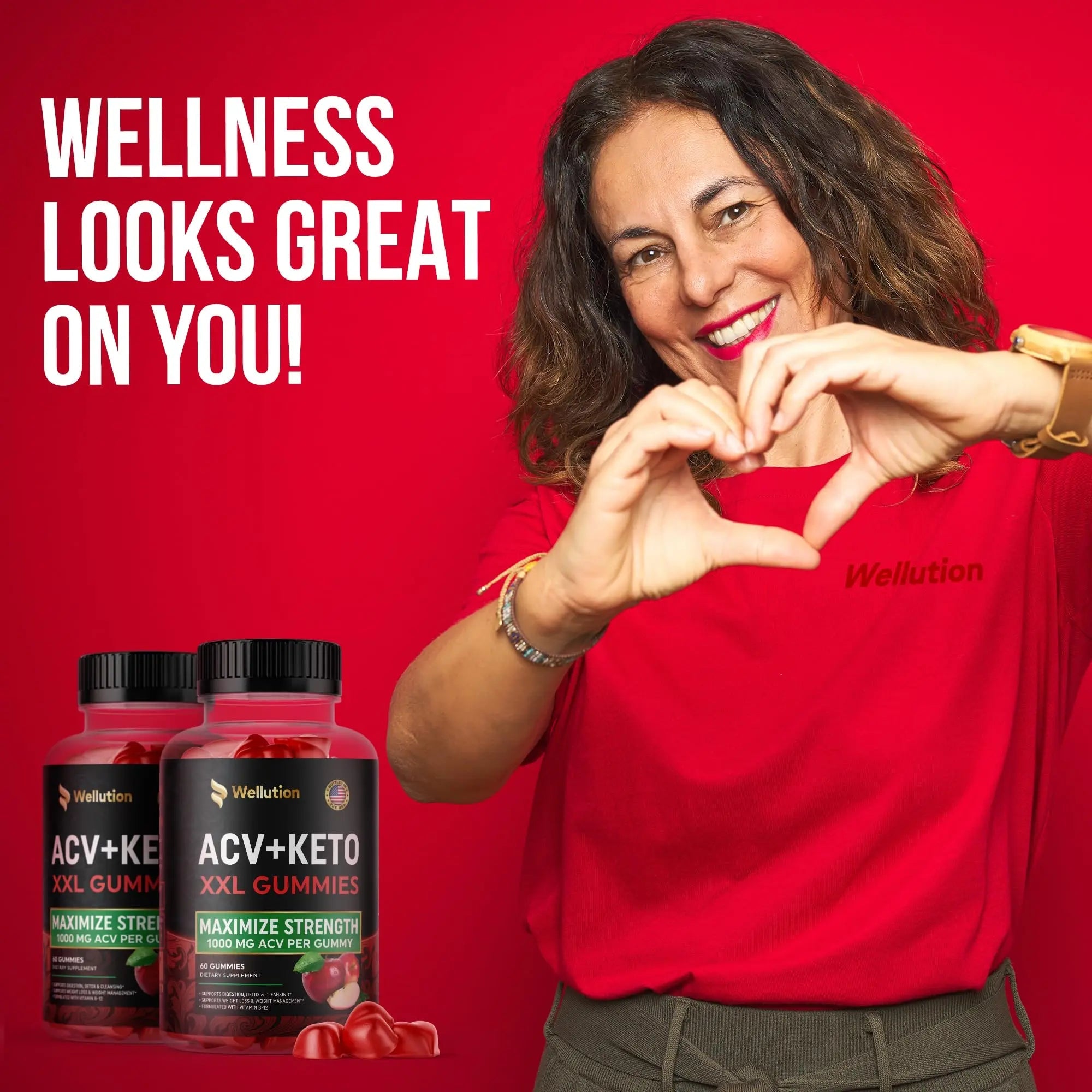 WELLUTION Apple Cider Vinegar 120 XXL Gummies - Support Digestion & Weight Management… - TrustMedUSA