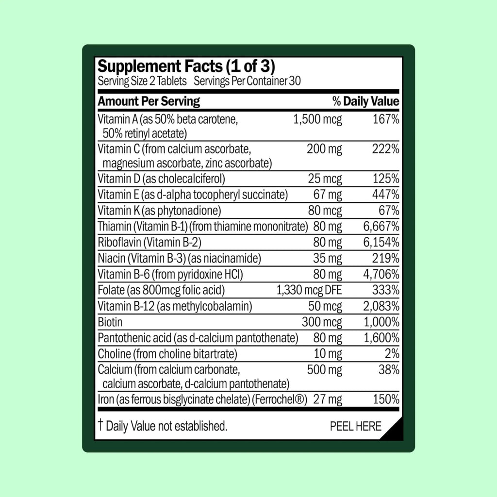 WellWithAll Women’s Multivitamin | Daily Supplement with Essential Vitamins, Minerals & Iron | Supports Immunity, Heart Health, Bone Health, Energy & Mood | Major Allergen - Free | 60 Tablets - TrustMedUSA