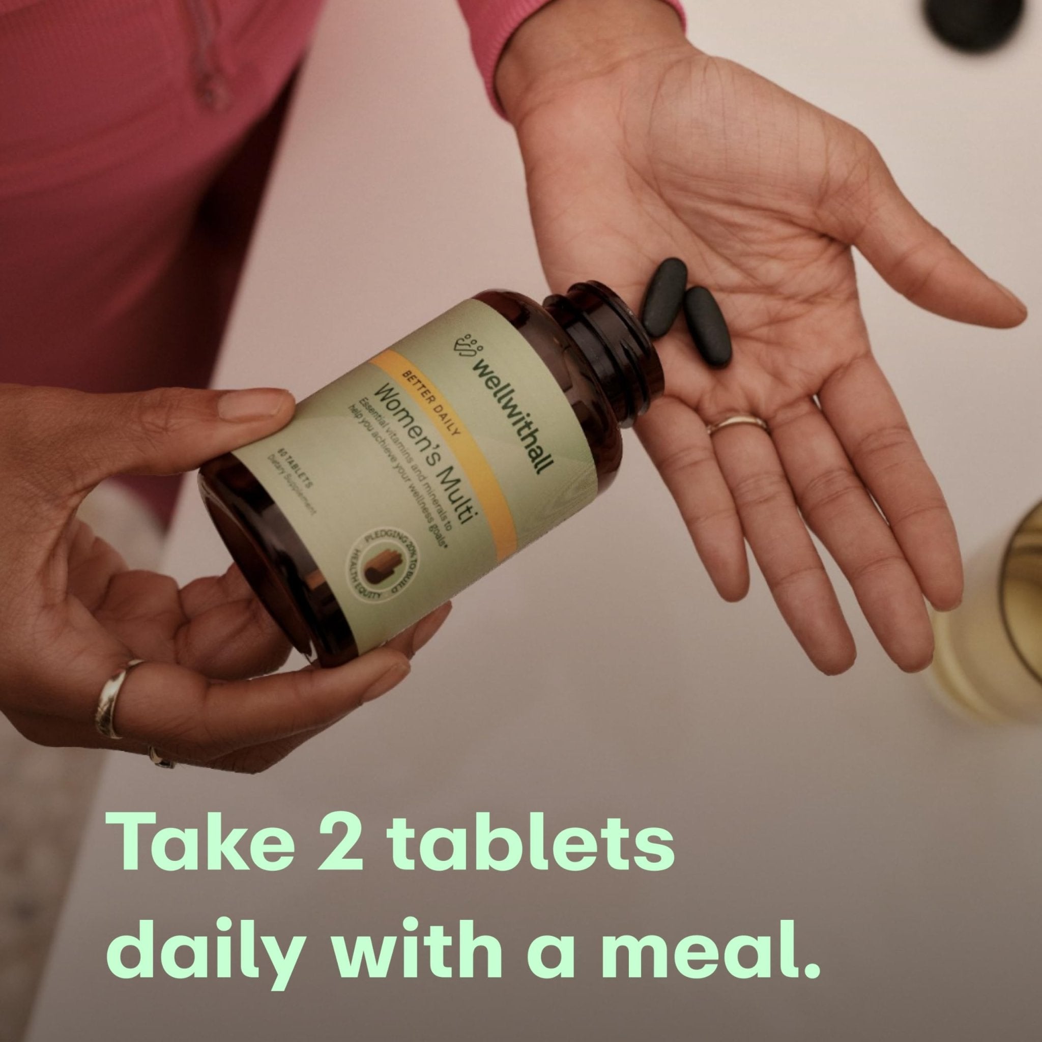 WellWithAll Women’s Multivitamin | Daily Supplement with Essential Vitamins, Minerals & Iron | Supports Immunity, Heart Health, Bone Health, Energy & Mood | Major Allergen - Free | 60 Tablets - TrustMedUSA