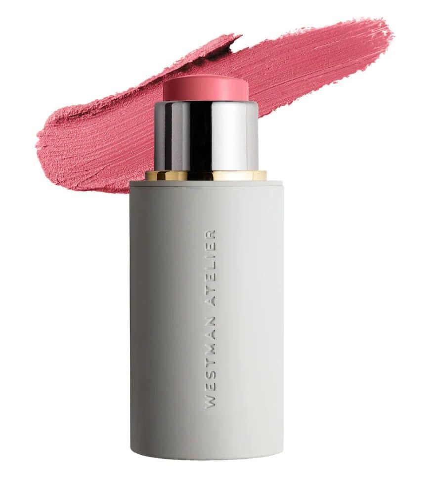 Westmans Atelier Multi-Purpose Cream Blush Stick, Hydrating Formula for Cheeks and Lips, 0.31 Ounce Dou Dou - warm rose - TrustMedUSA