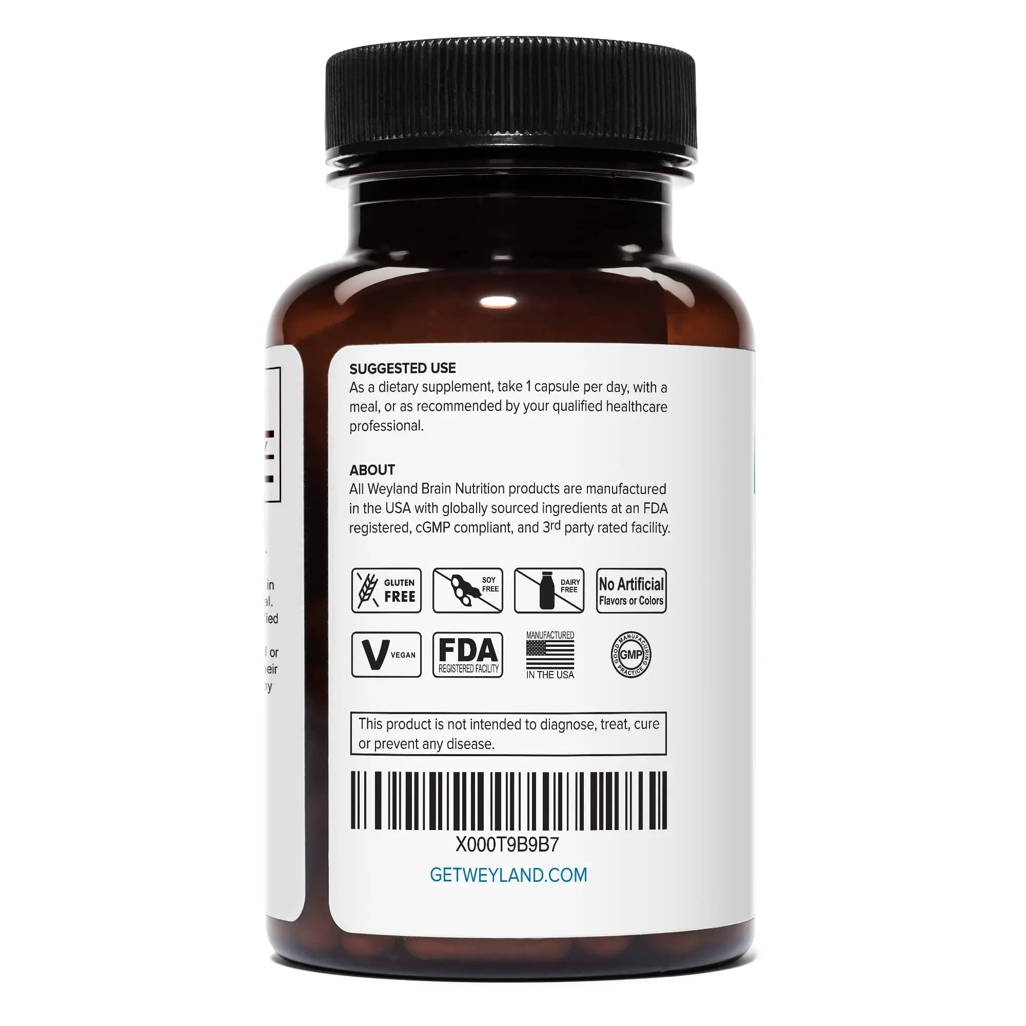 Weyland Brain Nutrition: Lithium Orotate 10mg (1 Bottle), 60 Vegetarian - TrustMedUSA
