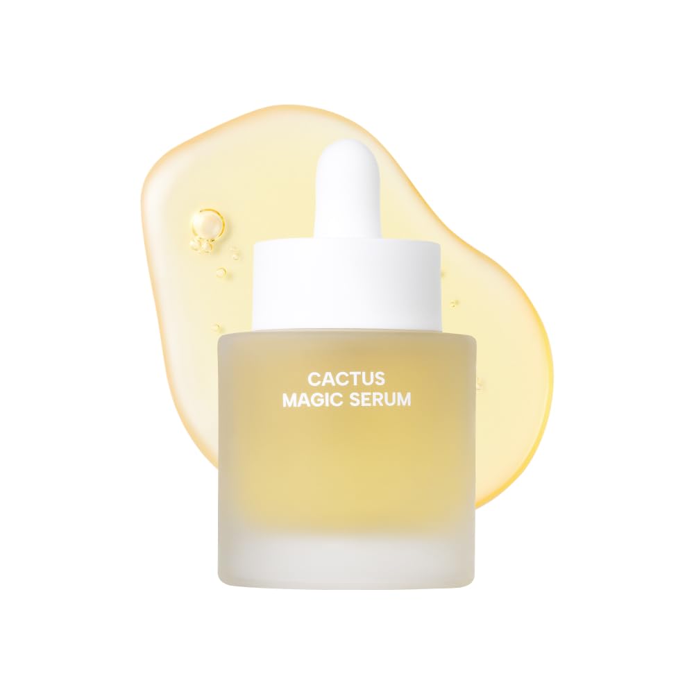 Whamisa Organic Cactus Magic Serum, Anti-Wrinkle & Brightening, Renewing Care, Skin Barrier Support, Fermented Ingredients, Hydrating, Facial Ampoule, Pore Refining, Korean Skin Care (32ml) - Maple Wellness Supplements