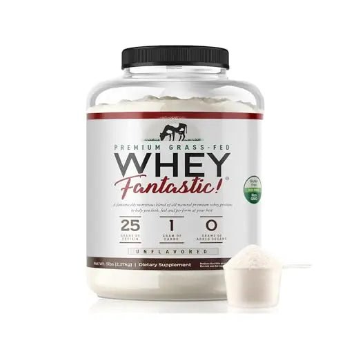 Whey Fantastic Unflavored - 100% Natural Grass Fed Whey Protein Powder - Unique 3 - TrustMedUSA