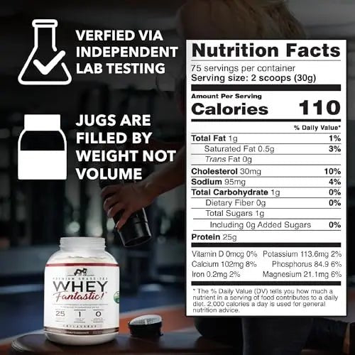 Whey Fantastic Unflavored - 100% Natural Grass Fed Whey Protein Powder - Unique 3 - TrustMedUSA
