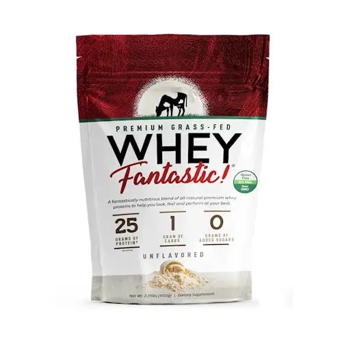 Whey Fantastic - Unflavored - 100% Natural Grass Fed Whey Protein Powder - Unique 3 - TrustMedUSA