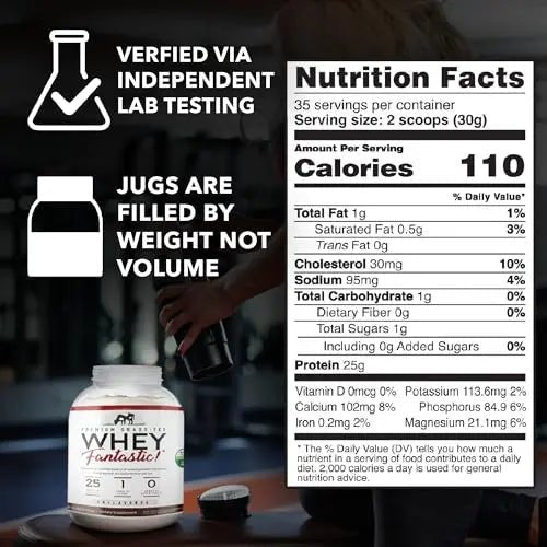 Whey Fantastic - Unflavored - 100% Natural Grass Fed Whey Protein Powder - Unique 3 - TrustMedUSA