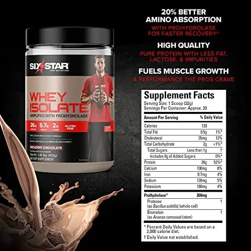 Whey Protein Isolate Six Star 100% Whey Isolate Protein Powder Whey Protein Powder - TrustMedUSA
