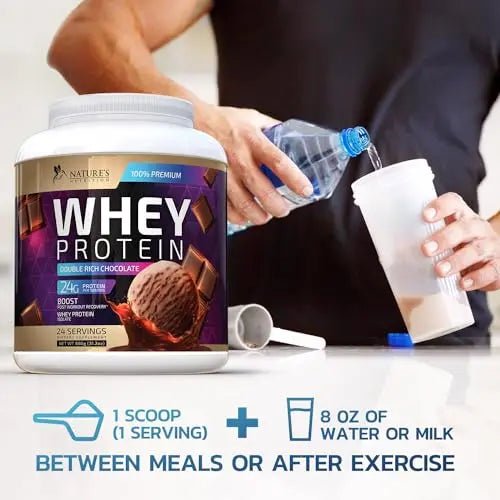 Whey Protein Powder 24g - Chocolate Ice Cream Whey Isolate Protein for Muscle Growth - TrustMedUSA
