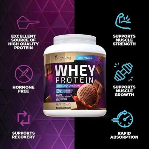Whey Protein Powder 24g - Chocolate Ice Cream Whey Isolate Protein for Muscle Growth - TrustMedUSA