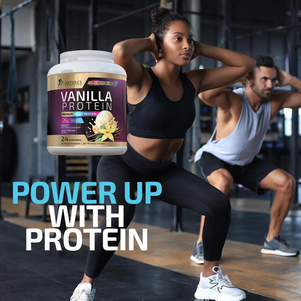 Whey Protein Powder 26g - Vanilla Ice Cream Whey Isolate Protein for Muscle Growth - TrustMedUSA