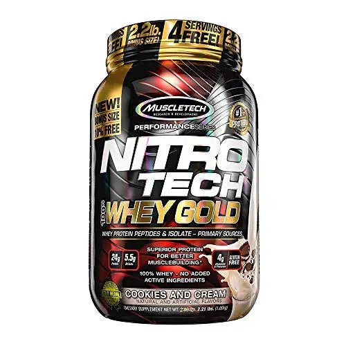 Whey Protein Powder - MuscleTech Nitro-Tech Whey Gold Protein Powder - TrustMedUSA
