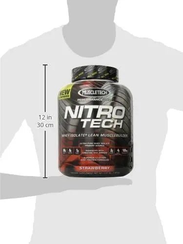 Whey Protein Powder, MuscleTech Nitro-Tech Whey Protein Isolate & Peptides, Protein - TrustMedUSA