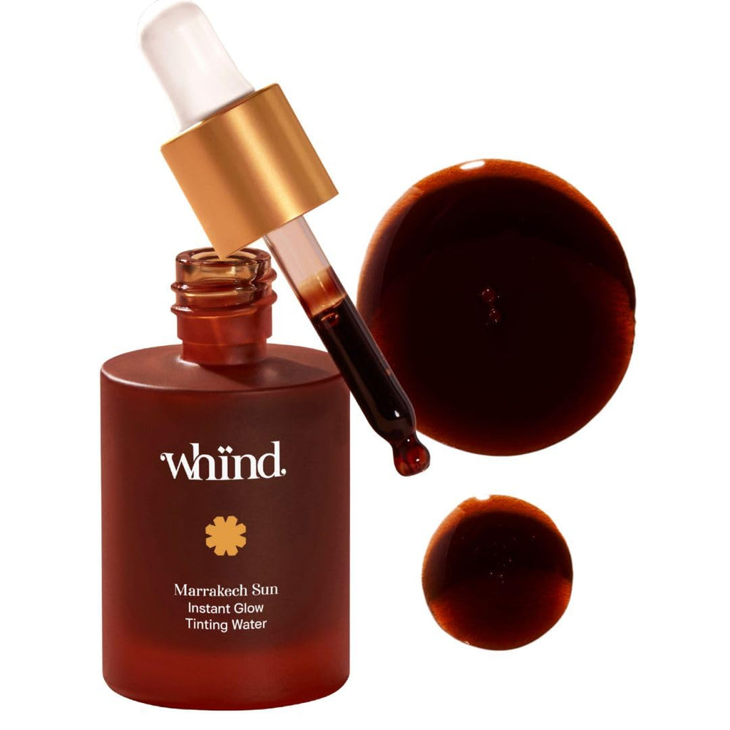 WHIND Marrakech Sun Instant Glow Tinting Water- Self Tanner Face Drops –Bronzing for Face –Lightweight Tanner/Natural Tan- Streak-Free Glow – Tan Drops for Radiant Skin - 1oz / 30ml - TrustMedUSA