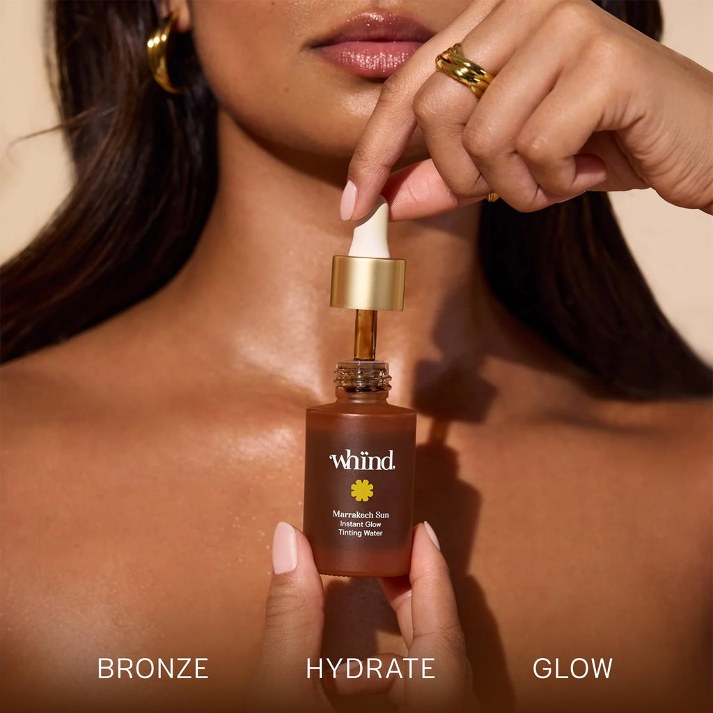 WHIND Marrakech Sun Tinting Water – Lightweight Self-Tanning Drops with Hyaluronic Acid & Glycerin for a Buildable Natural Glow – 30ml - TrustMedUSA