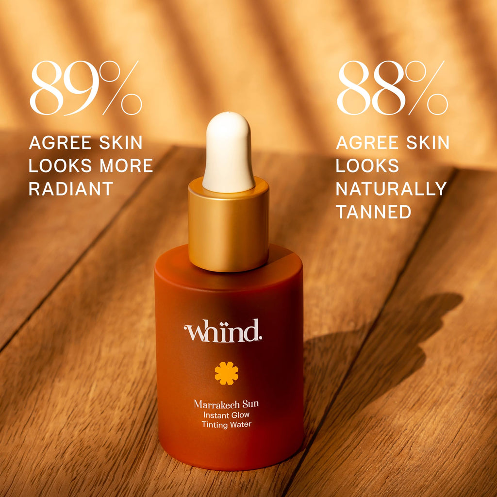 WHIND Marrakech Sun Tinting Water – Lightweight Self-Tanning Drops with Hyaluronic Acid & Glycerin for a Buildable Natural Glow – 30ml - TrustMedUSA