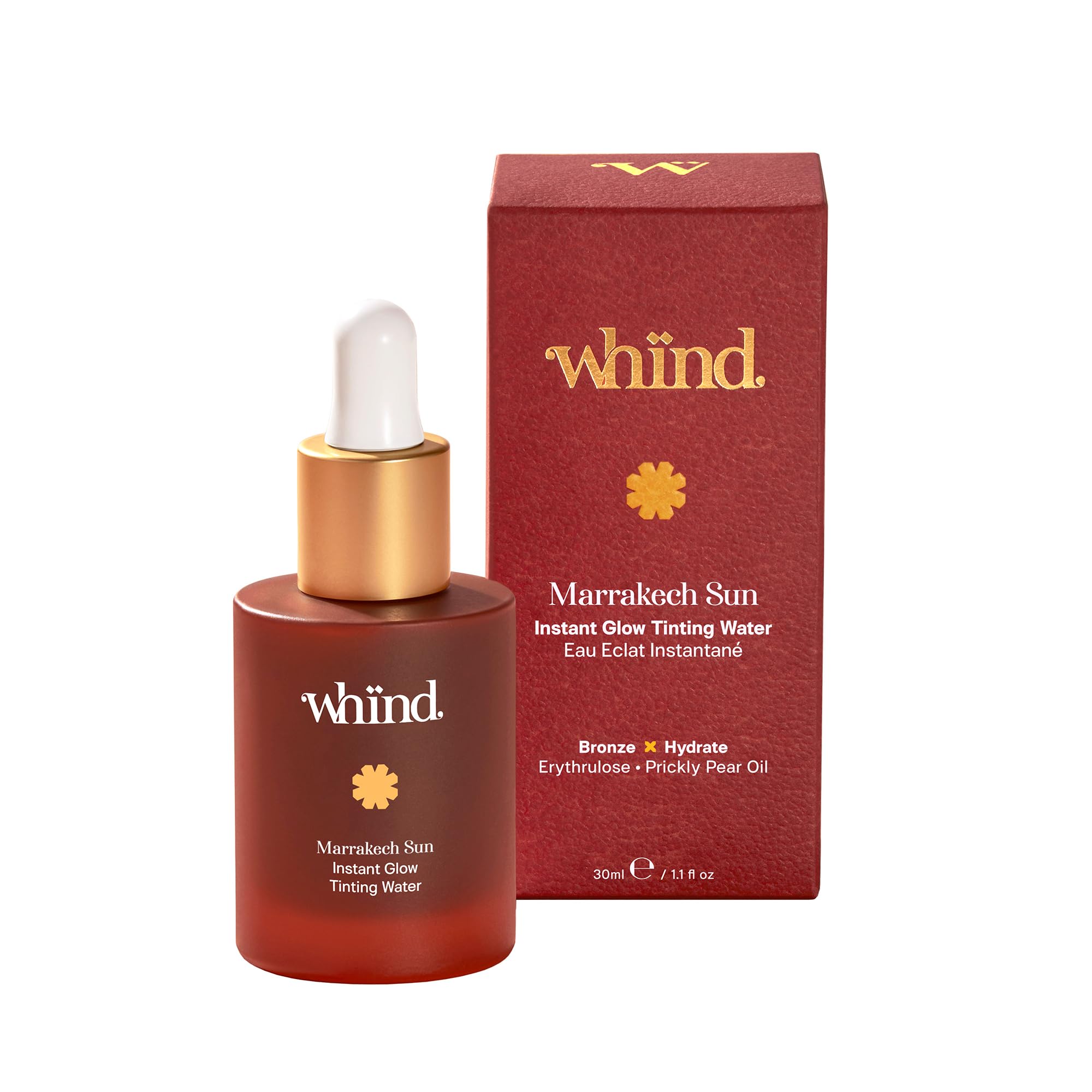 WHIND Marrakech Sun Tinting Water – Lightweight Self-Tanning Drops with Hyaluronic Acid & Glycerin for a Buildable Natural Glow – 30ml - TrustMedUSA