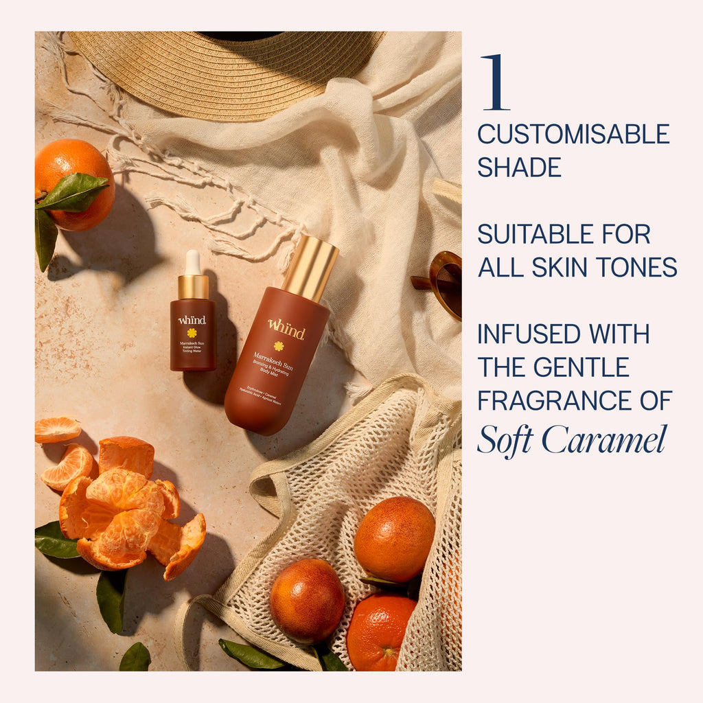 WHIND Marrakech Sun Tinting Water – Lightweight Self-Tanning Drops with Hyaluronic Acid & Glycerin for a Buildable Natural Glow – 30ml - TrustMedUSA