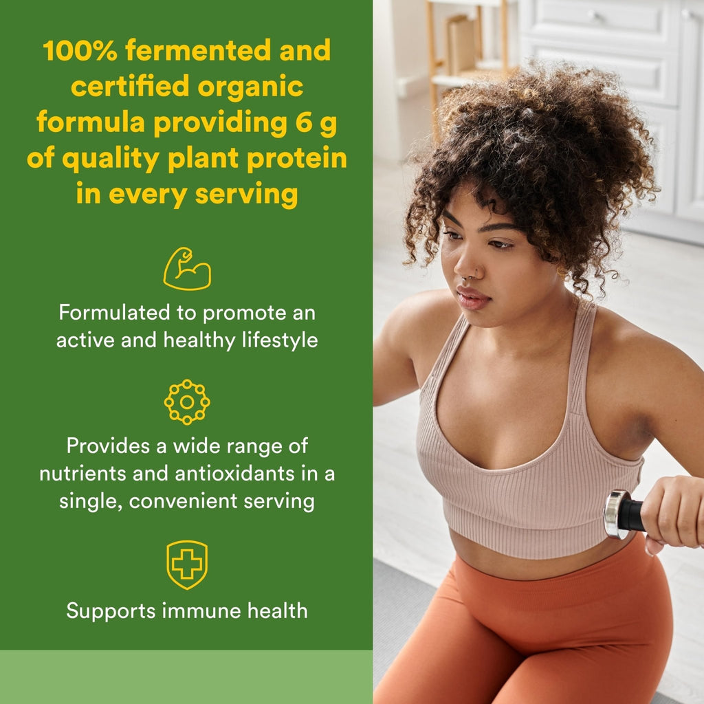 Whole Earth & Sea from Natural Factors, Organic Fermented Greens, Vegan Whole Food Supplement, Tropical, 14.3 Oz - TrustMedUSA