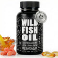 Wild Foods Omega 3 Fish Oil Supplement, 120 Capsules (1 pk) | Wild Caught, Burpless, Odorless, Non-GMO, Gluten Free | DPA, DHA, EPA Triple Strength Heart & Joint Nutrition for Women & Men - TrustMedUSA