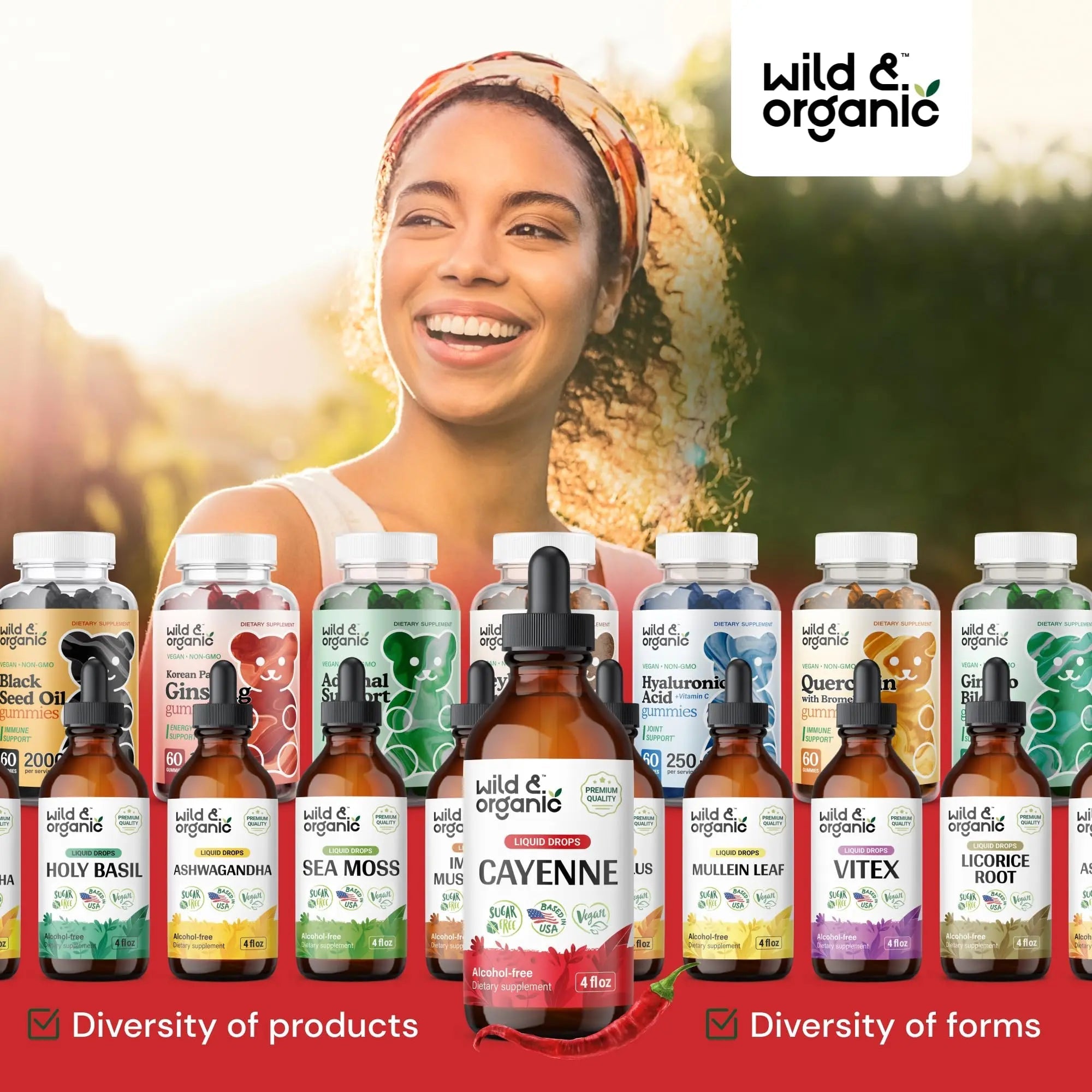 Wild & Organic Cayenne Pepper Tincture - Digestive Support with Capsaicin Extract - Cayenne Pepper Liquid Drops for Overall Well-Being - Unflavored, Vegan, Sugar & Alcohol-Free - 4 fl oz - TrustMedUSA