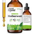 Wild & Organic Motherwort Tincture - Good Mood, Calmness, Overall Support - Supplements for Women with Motherwort Herb - Vegan, Sugar & Alcohol-Free Extract Drops - 4 fl oz - TrustMedUSA