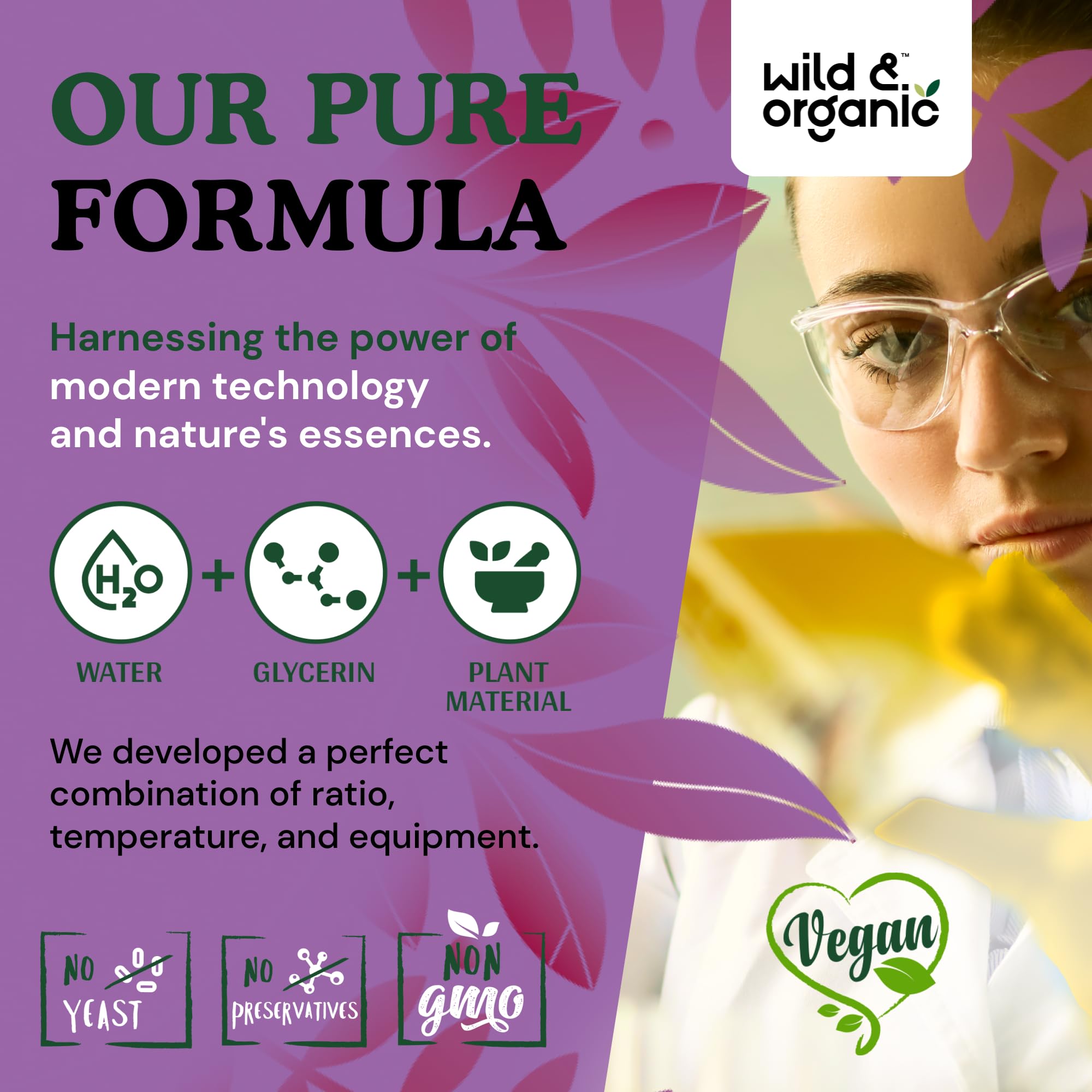 Wild & Organic Saffron Supplements 88.5 mg - Mood, Brain & Vision Support - Liquid Saffron Drops - Add to Tea - Crocus Sativus Herb Extract - Vegan, Sugar & Alcohol-Free Tincture - 2 fl oz - Maple Wellness Supplements