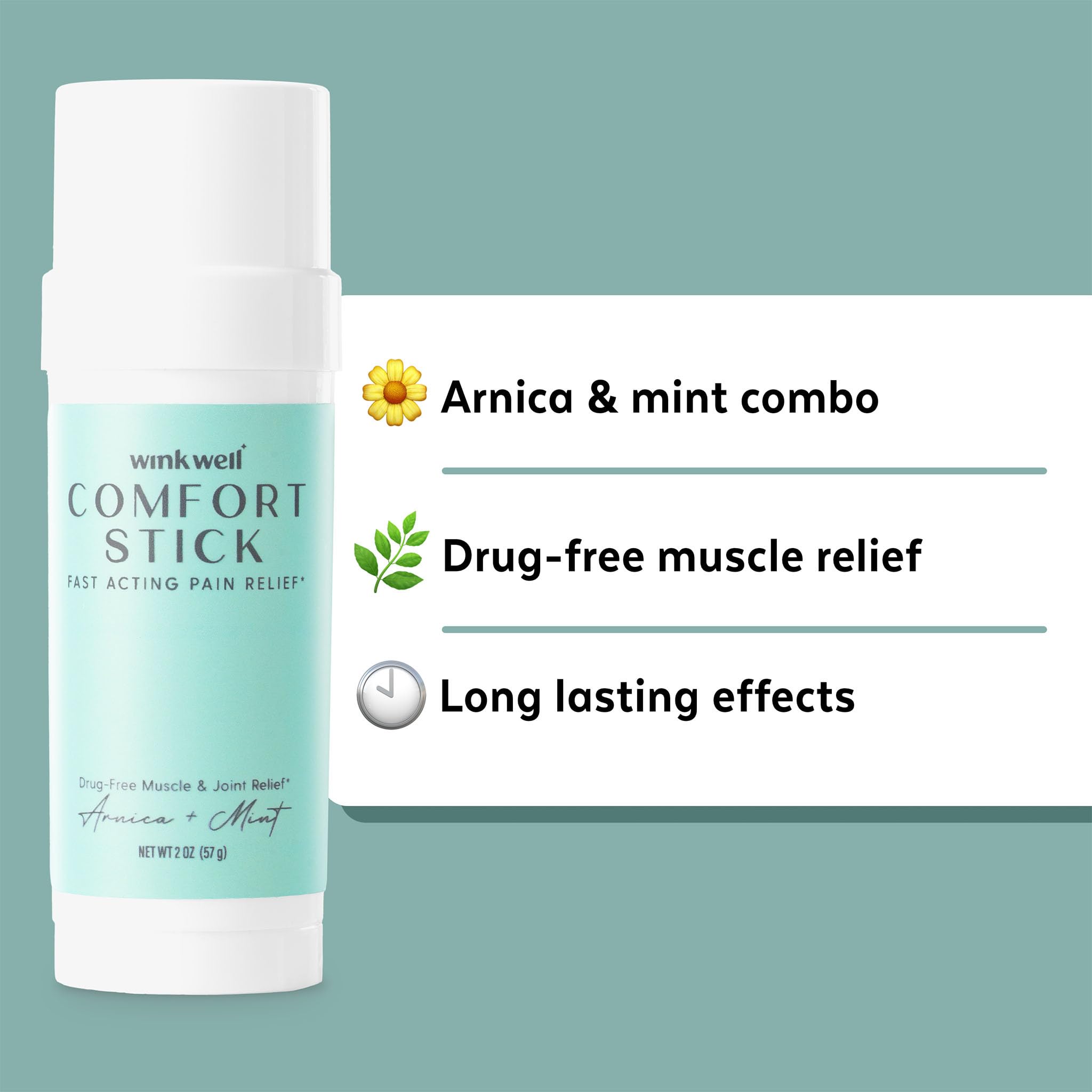 Wink Well Comfort Stick | Extra Strength Natural Muscle Relief | No-Mess roll on Stick | Joint Relief - TrustMedUSA