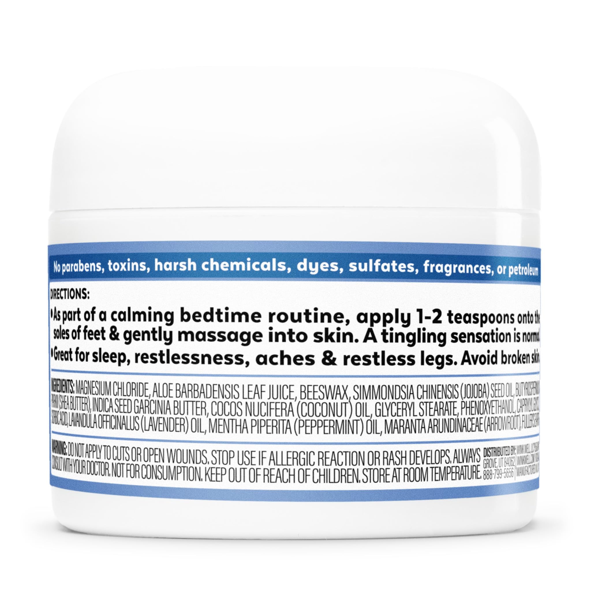 Wink Well Magnesium Calming Muscle and Joint Cream for Nighttime Relaxation - TrustMedUSA