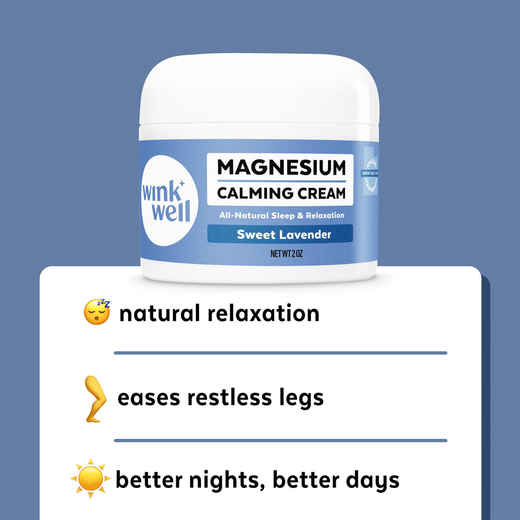 Wink Well Magnesium Calming Muscle and Joint Cream for Nighttime Relaxation - TrustMedUSA