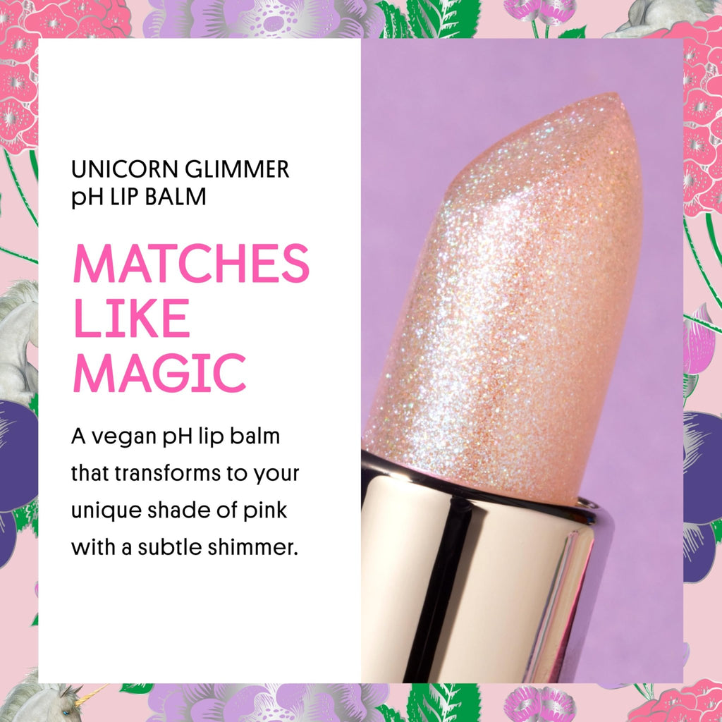 Winky Lux Unicorn Glimmer Balm -Hydrating ph Lip Balm, Natural Pink Tint with pH Color Changing, Moisturize & Soften Lips While Leaving Sheer Pink Tint, with Vanilla Scent - TrustMedUSA