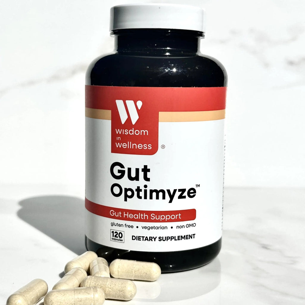 Wisdom In Wellness Gut Optimyze - 120 Digestive Health Capsules - Vitamins & Probiotics for Gut Health - Complete for Men & Women - Digestive Gut Health Pills - Healthy Gut Probiotics - TrustMedUSA