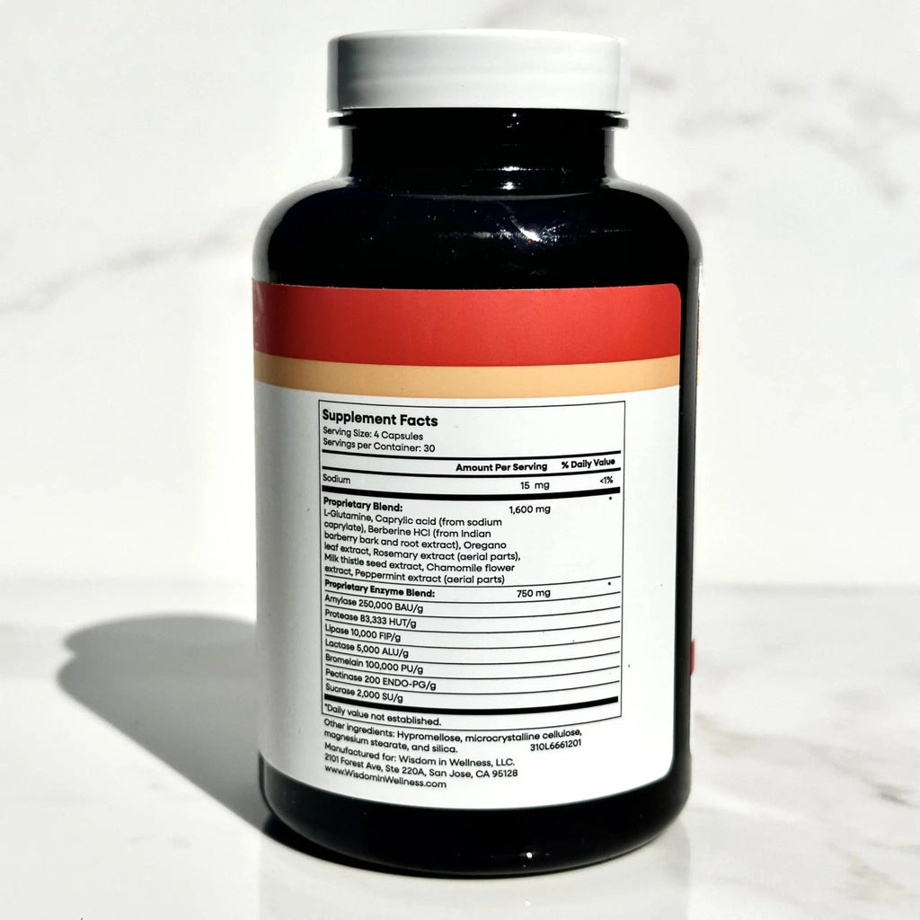 Wisdom In Wellness Gut Optimyze - 120 Digestive Health Capsules - Vitamins & Probiotics for Gut Health - Complete for Men & Women - Digestive Gut Health Pills - Healthy Gut Probiotics - TrustMedUSA