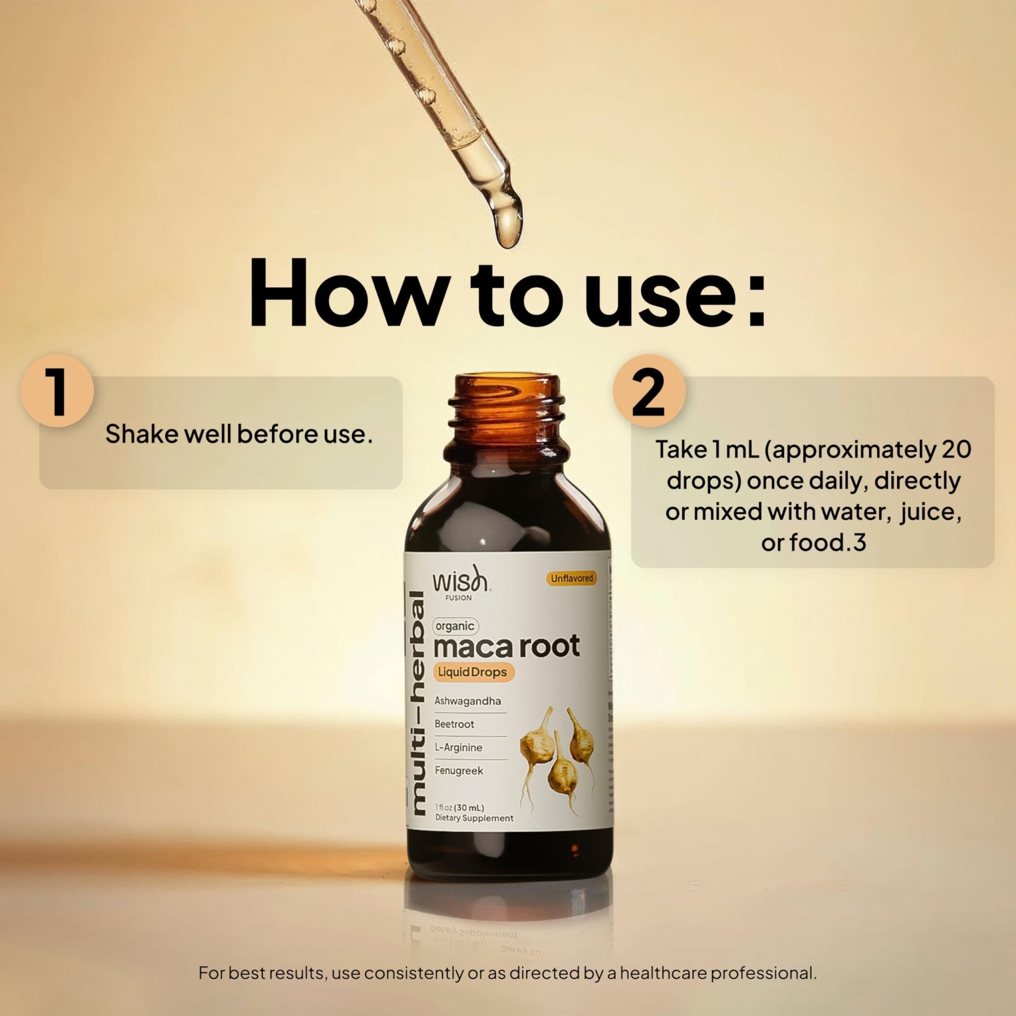 Wish Fusion Maca Root Liquid Drops 2 Pack Organic Maca Root Drops for Energy Support Hormone Balance, Mood Maca Root, Ashwagandha & Tongkat Ali Blend, Liquid Maca Root Extract Fenugreek & Beetroot - TrustMedUSA