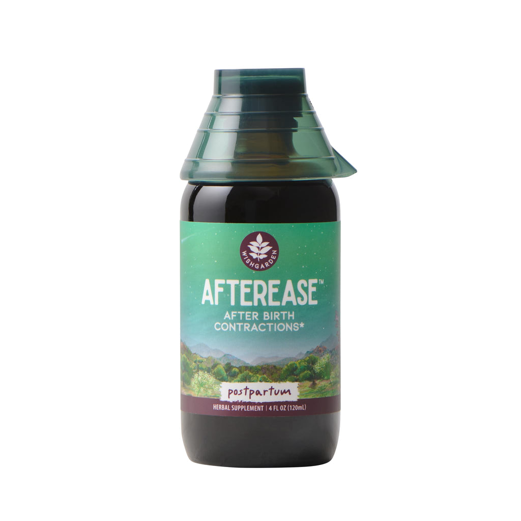 WishGarden Herbs AfterEase Drops for Postpartum Cramps & After-Birth Contractions – Liquid Herbal Supplement – Women's Postpartum Essential – 4 oz - TrustMedUSA