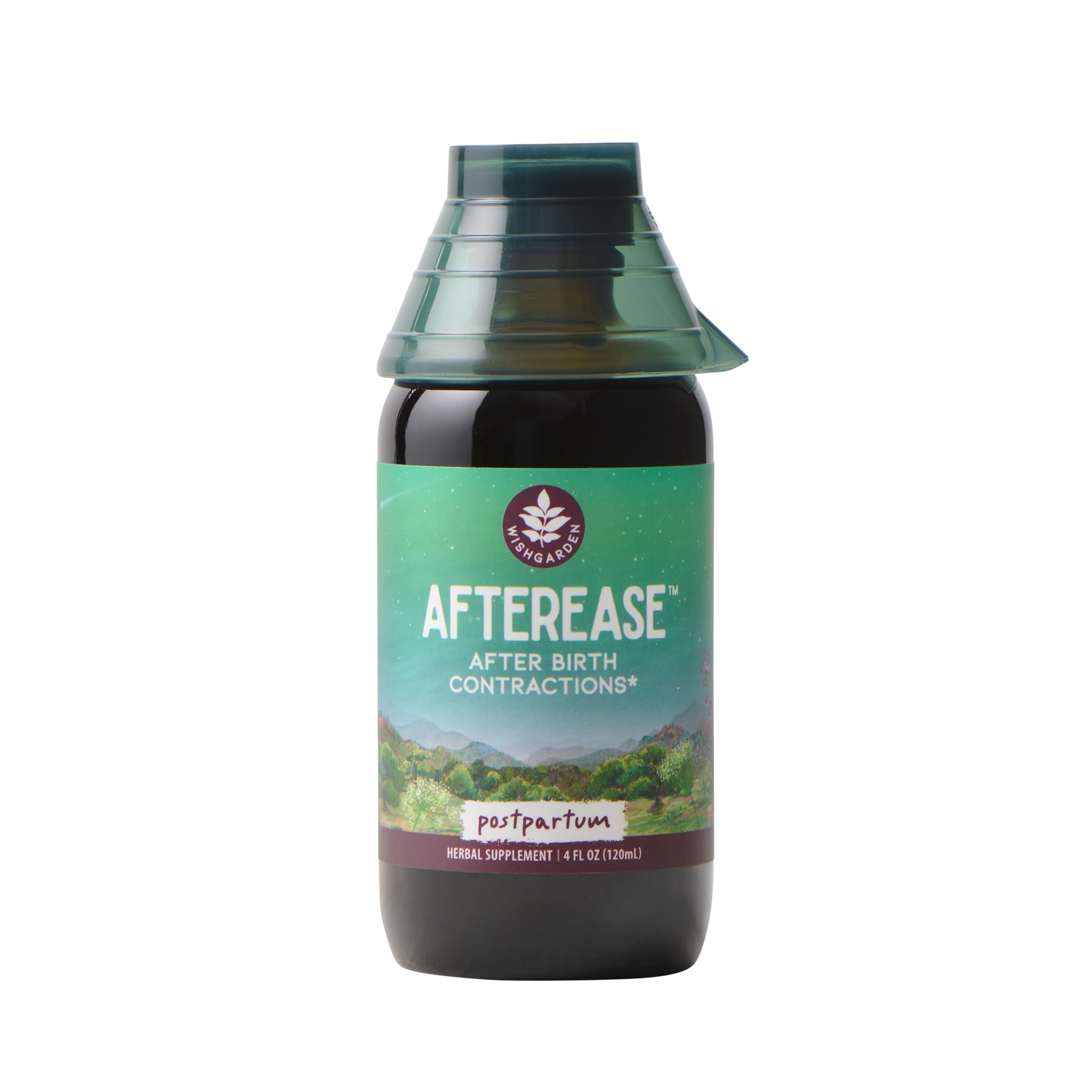 WishGarden Herbs AfterEase Drops for Postpartum Cramps & After-Birth Contractions – Liquid Herbal Supplement – Women's Postpartum Essential – 4 oz - TrustMedUSA