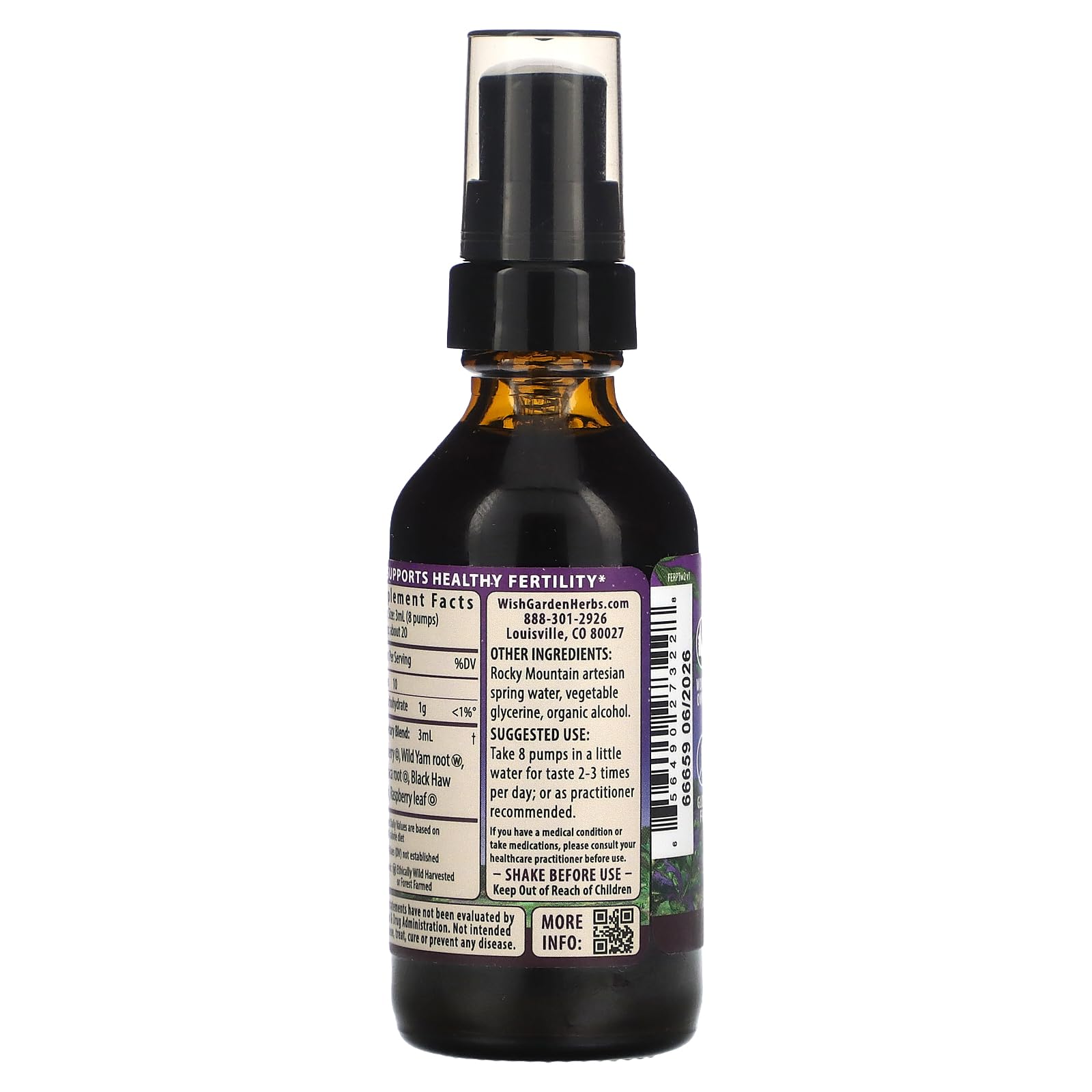 WishGarden Herbs Fertility Prep - All-Natural Fertility Herbal Supplement with Vitex, Red Maca & Raspberry Leaf, Supports Healthy Hormone Balance for Women, Optimal Uterine Health & Conception, 2oz - TrustMedUSA
