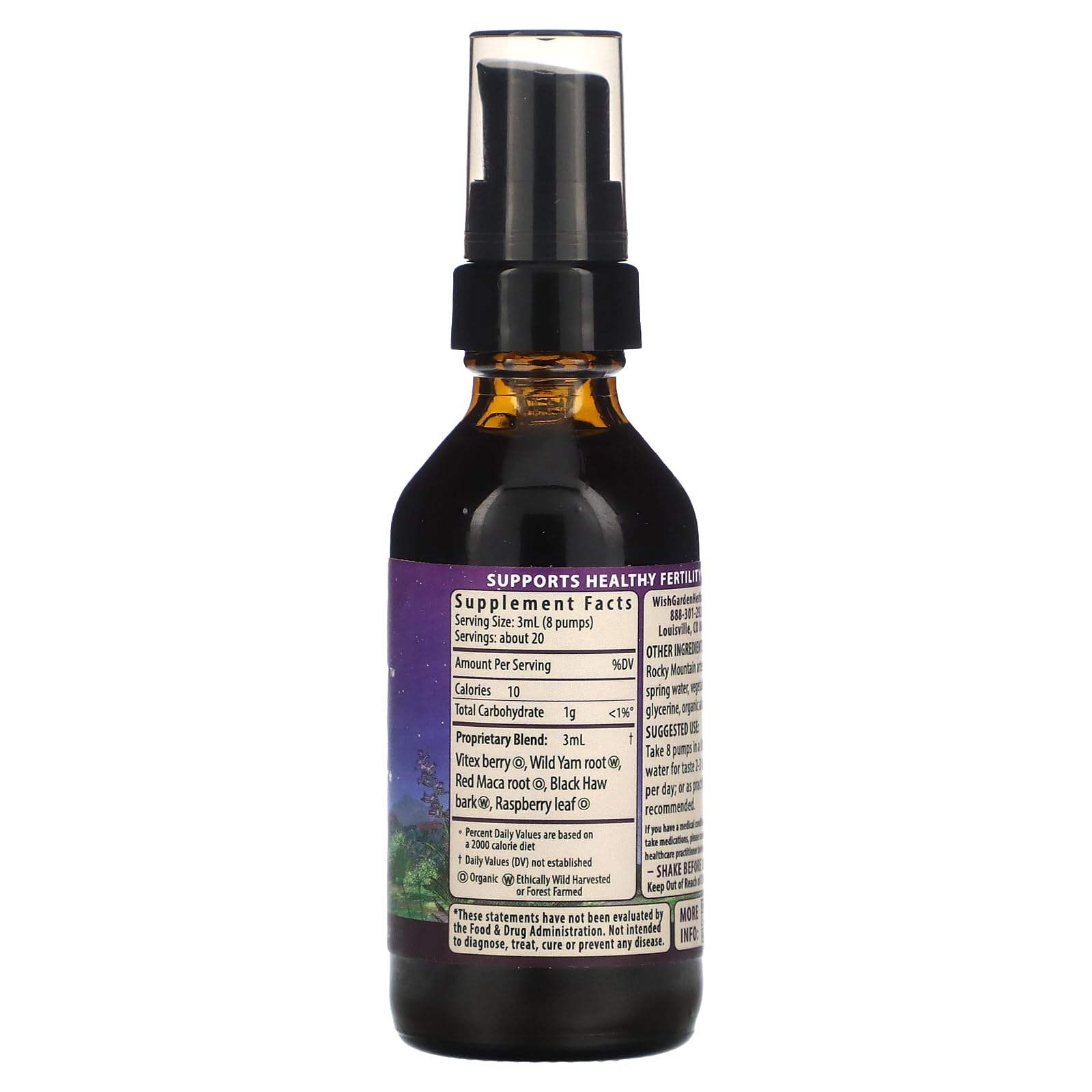 WishGarden Herbs Fertility Prep - All-Natural Fertility Herbal Supplement with Vitex, Red Maca & Raspberry Leaf, Supports Healthy Hormone Balance for Women, Optimal Uterine Health & Conception, 2oz - TrustMedUSA