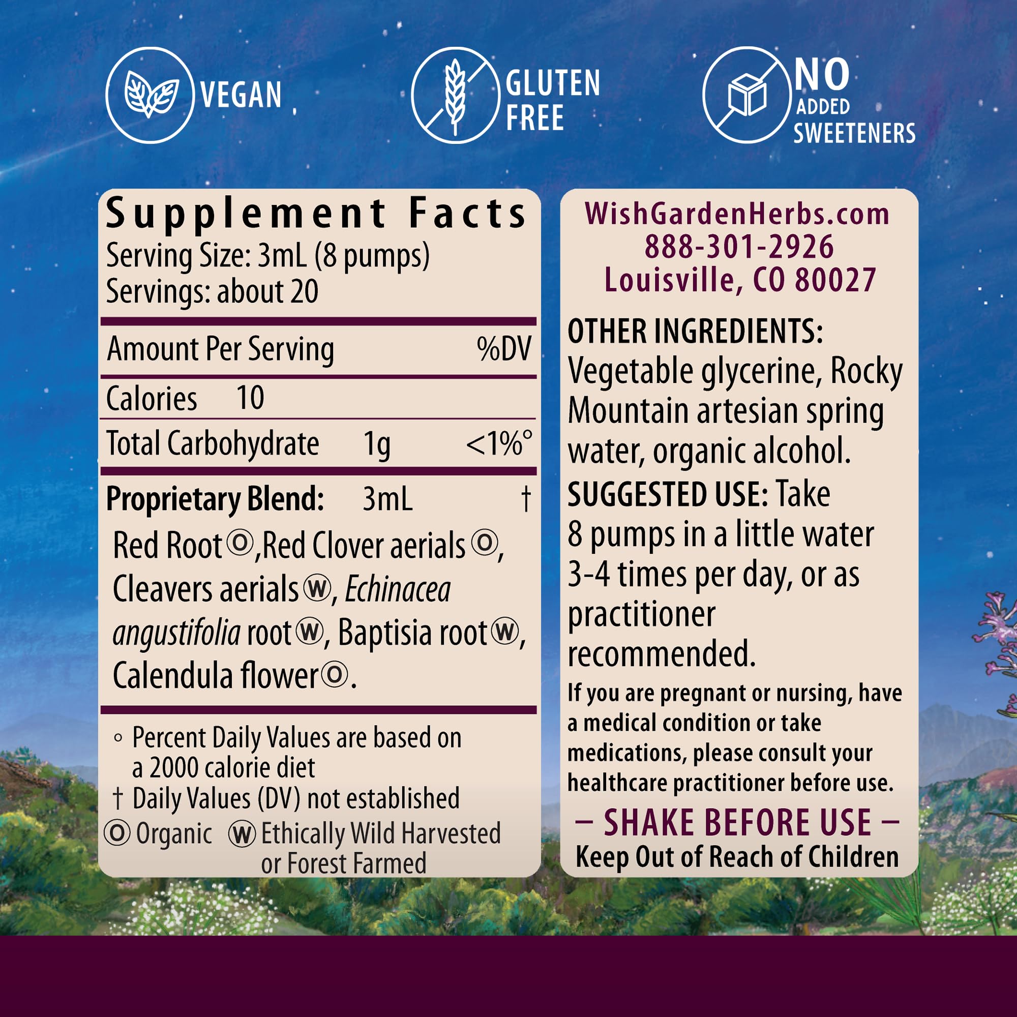 WishGarden Herbs Lymph Mover - Organic Lymphatic Drainage Drops with Echinacea, Cleavers & Red Root - Immune Support Supplement, Lymph System Support - Liquid Herbal Tincture, Gluten-Free, Vegan, 2oz - Maple Wellness Supplements