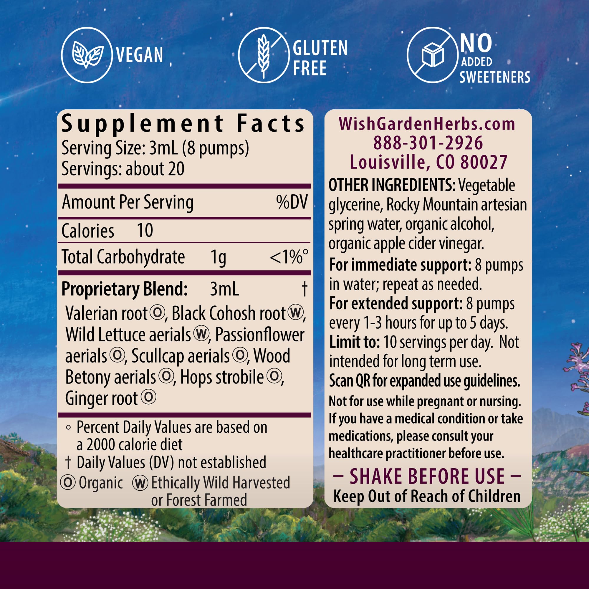 WishGarden Herbs Serious Relaxer, Liquid Herbal Muscle Relaxant with Wild Lettuce & Valerian Root, Eases Neck & Shoulder Tension, Tense Muscles, Muscle Spasms & Restless Legs, Non-GMO, Vegan, 4oz - TrustMedUSA