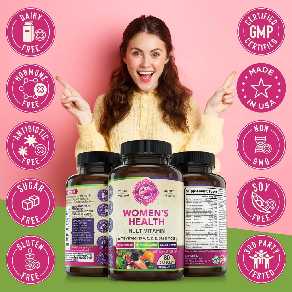 Womens Daily Multivitamins & Mens Daily Multivitamins Bundle (One Bottle Each) - Supports Holistic Wellness, Including Energy & Focus. Multivitamin & Multimineral Blend. Made in The USA. - TrustMedUSA