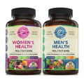 Womens Daily Multivitamins & Mens Daily Multivitamins Bundle (One Bottle Each) - Supports Holistic Wellness, Including Energy & Focus. Multivitamin & Multimineral Blend. Made in The USA. - TrustMedUSA