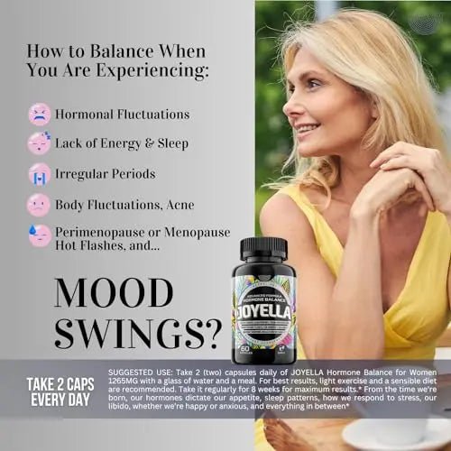 Womens Hormone Balance Supplement for Mood Swings, Hot Flashes Menopause Relief - TrustMedUSA